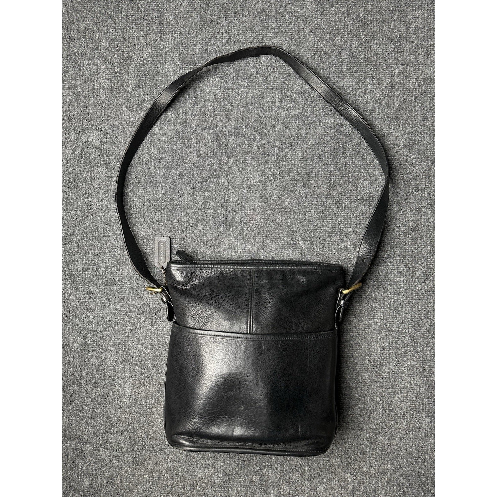 Womens Leather Coach 4153 Black Crossbody Shoulder Bag, Size One Size